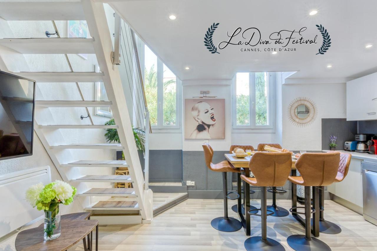 La Diva Du Festival - 10 Mn A Pied Palais & Plages - Cosy & Calme - Clim - Wifi 戛纳 外观 照片