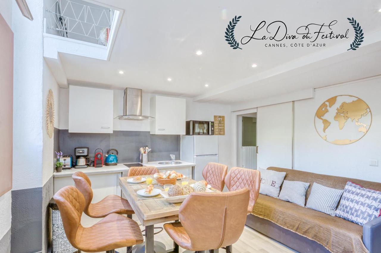 La Diva Du Festival - 10 Mn A Pied Palais & Plages - Cosy & Calme - Clim - Wifi 戛纳 外观 照片