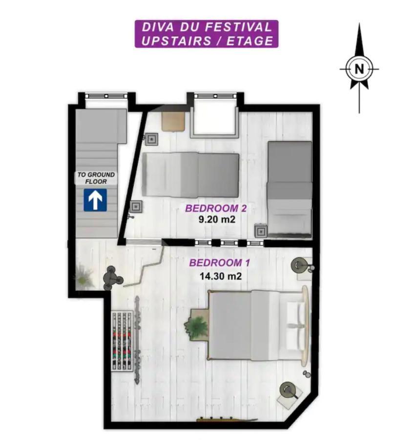 La Diva Du Festival - 10 Mn A Pied Palais & Plages - Cosy & Calme - Clim - Wifi 戛纳 外观 照片